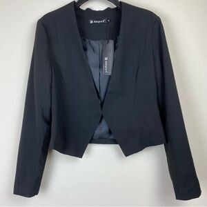 Allegra K NWT Business Formal Tailored‎ Short Black Blazer Jacket, Size S